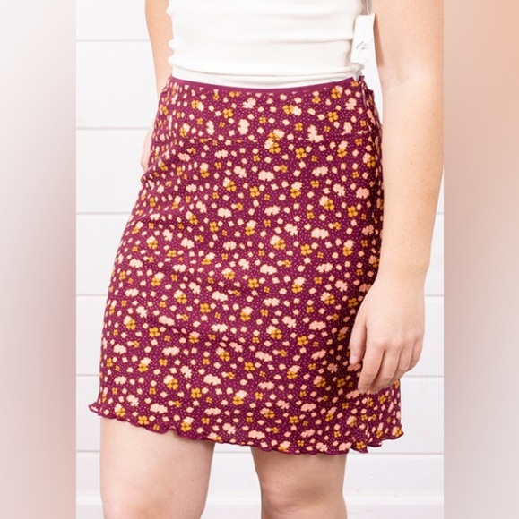 NWT Free People Floral Midi Skirt - Picture 4 of 12
